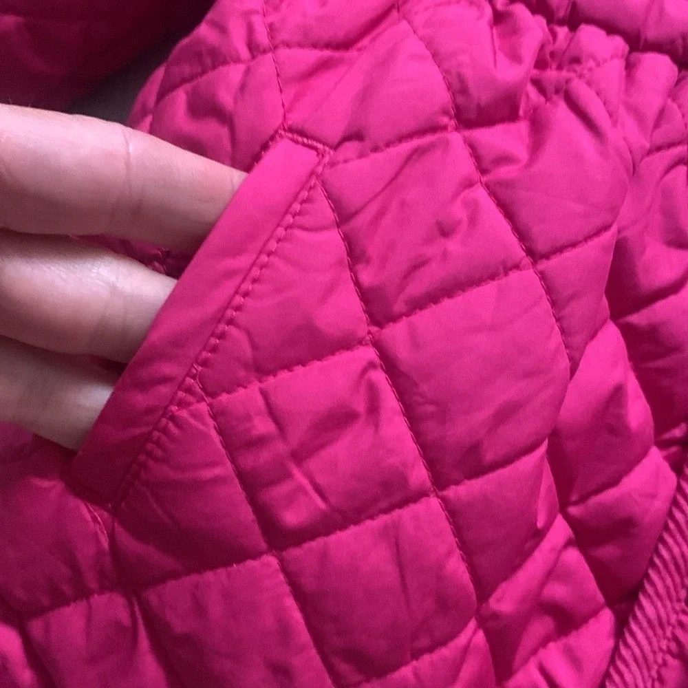 Ralph Lauren Kids Pink Quilted Barn Jacket‎ Corduroy Trim 18M